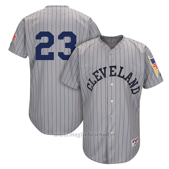 Maglia Baseball Uomo Cleveland Indians Mensindians Michael Brantley Grigio 1917 Turn Back The Clock